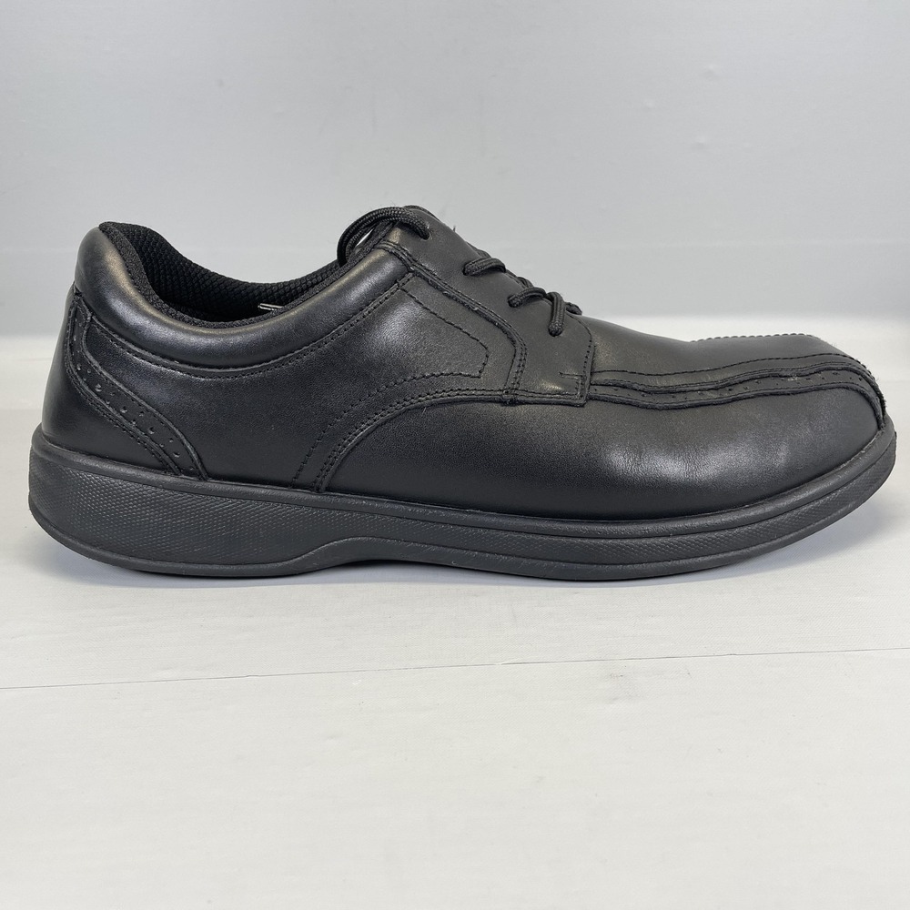 Orthofeet 465 Gramercy Shoes Mens Size 14 Wide 2E Black Leather Orthopedic